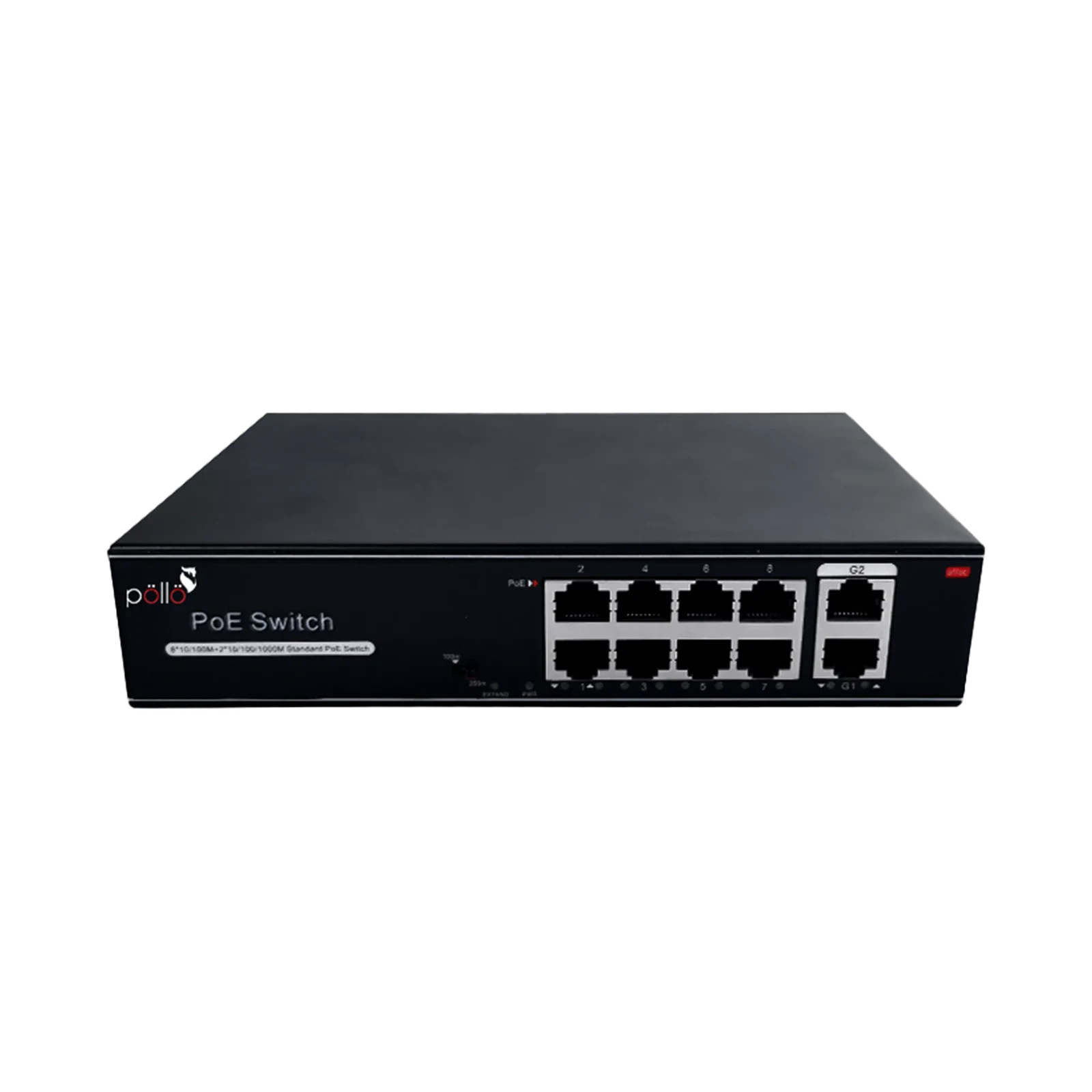 10-Port Megabit PoE Network Switch with Gigabit Uplink — view 1